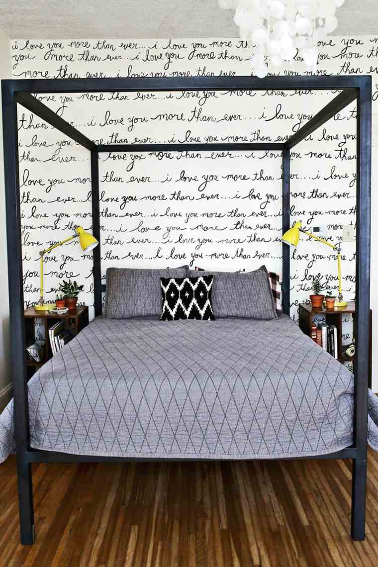 originali idėja „pasidaryk pats“ sienų dekoras miegamojo dekoro idėjos lova