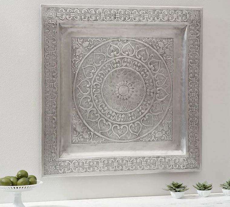 metalna ploča za ukrašavanje zidova-srebro-moucharabieh-style-marokanski-keramika-staja