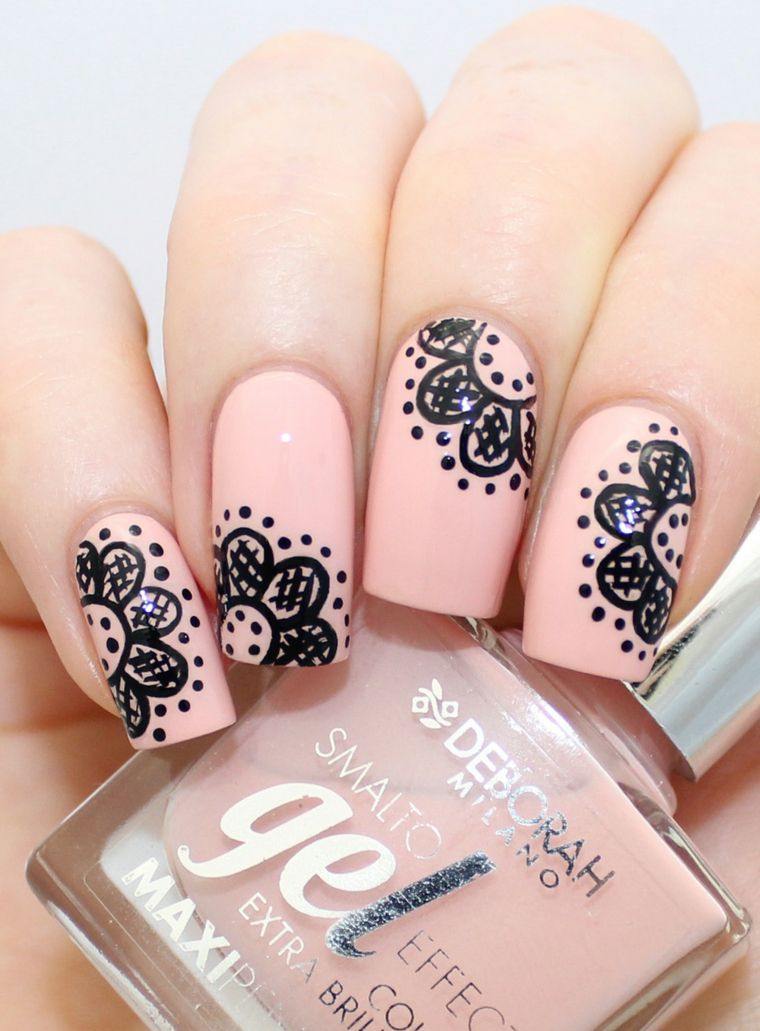 nail art čipka deco nokti