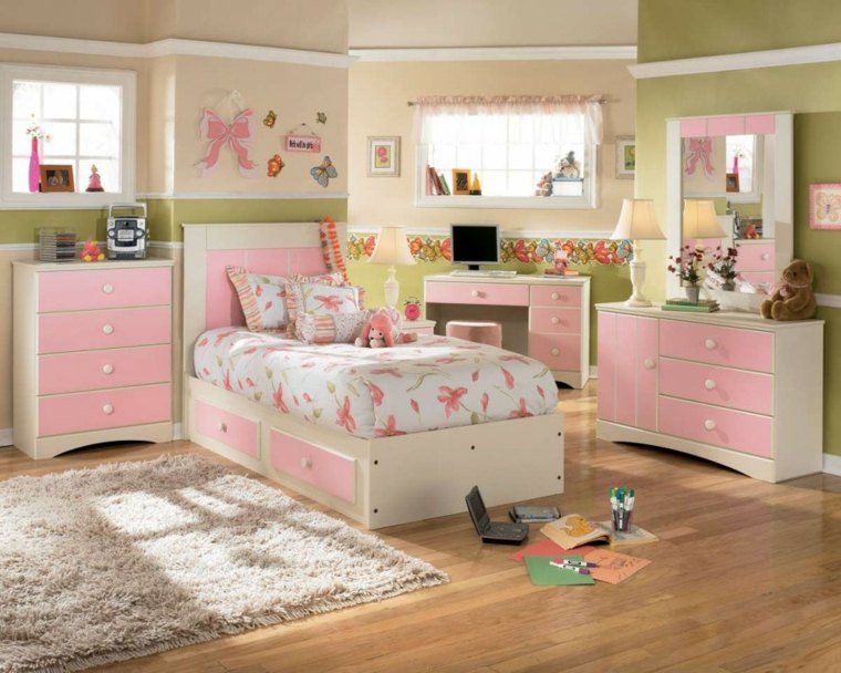 Idee per dipingere la camera da letto della ragazza rosa pallido morbido
