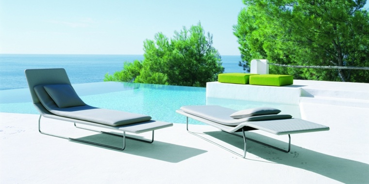 cuscini per piscina deco design grigio sedia a sdraio