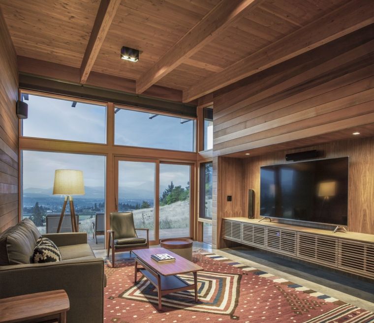 arredamento del soggiorno in stile chalet