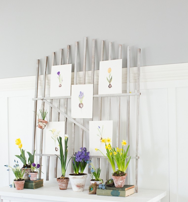 Tavaszi ház dekorációs ötletek DIY objektum fa növény tavasz