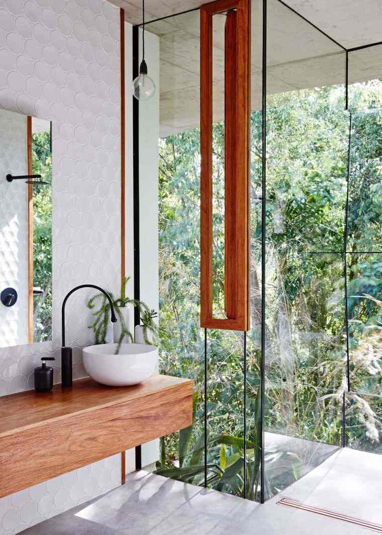 „Zen“ dizaino vonios kambario dekoro dušo kabina, taupanti erdvę