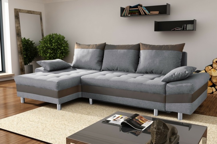 pilkas svetainės dekoras taupe dažais šiuolaikinės sofos