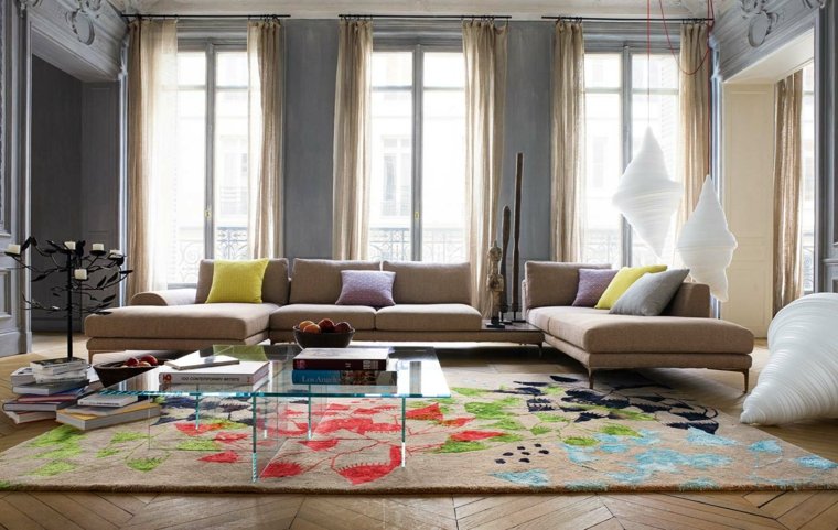 Modern nappali ötletek szürke taupe kanapé