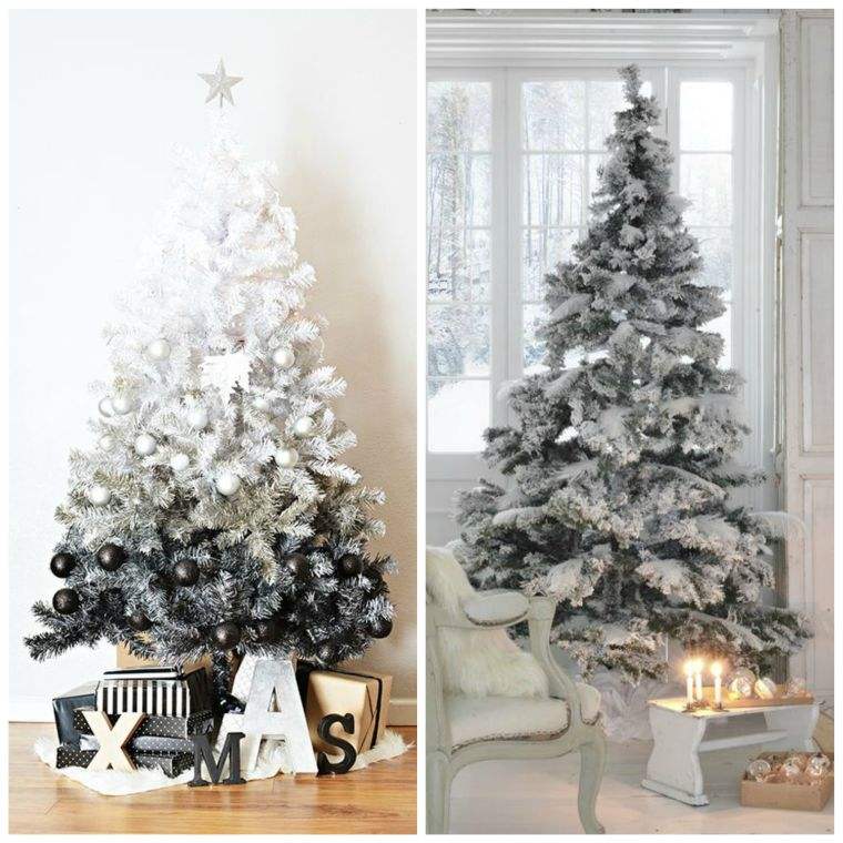 Tendenza decorazione albero di Natale colore bianco