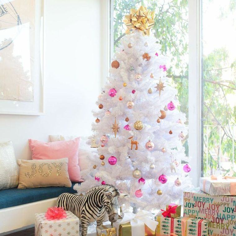 Palle di Natale albero artificiale deco colore rosa