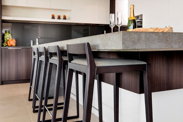 deco-stile-maschile-bar-cucina-cemento-piano di lavoro-sgabello-legno