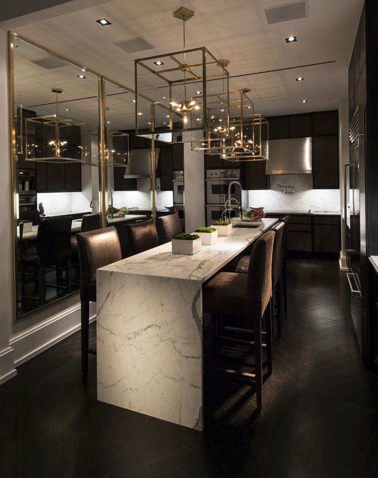 Deco-stile-maschile-cucina-isola-centrale-decorazione-marmo-uomo