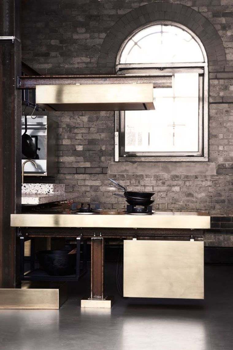 cucina-maschile-stile-deco-modello-muro-di-mattoni-in-stile-vintage