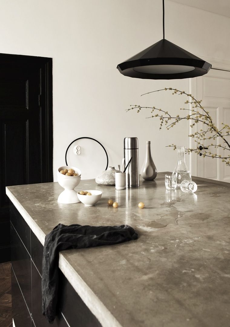 férfias-deco stílusú konyha-munkalap-beton-fekete-bútor