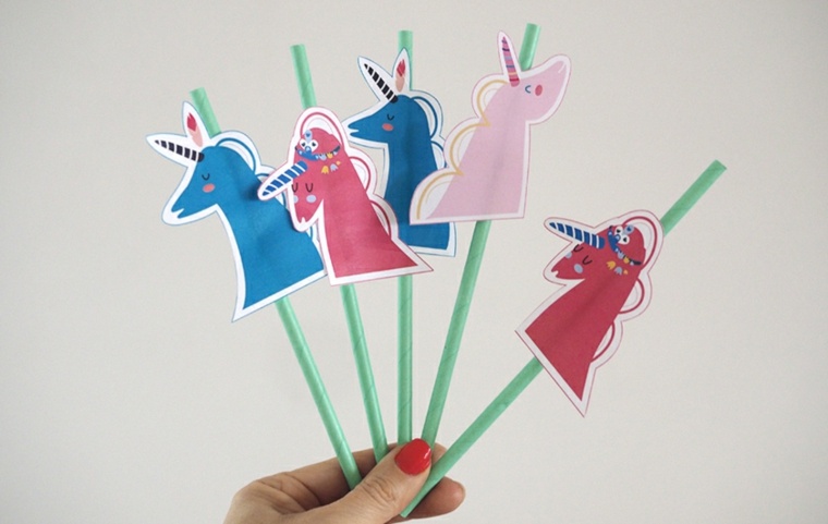 Birthday deco unicorn idea rođendan deco dijete slamka diy