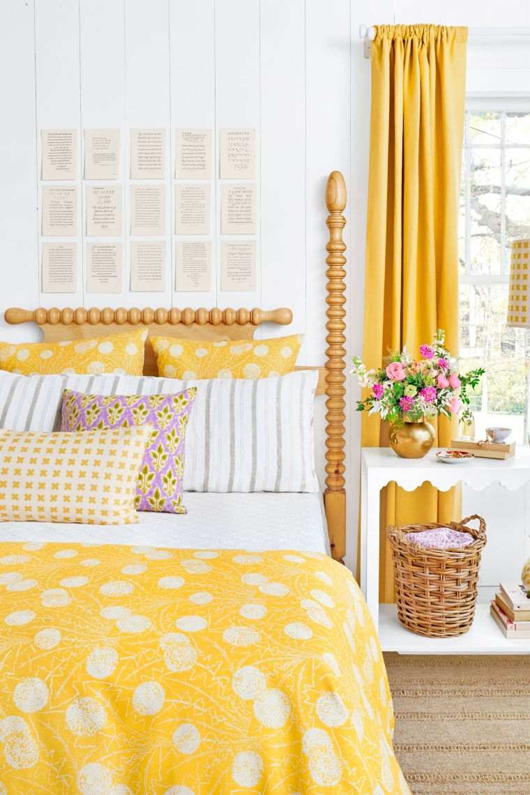 proljeće-dekoracija-spavaća soba-tekstil-ideje