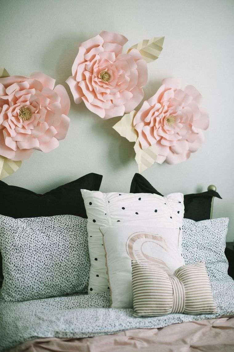 cvjetni vijenac-diy-zidna dekoracija-spavaća soba-atmosfera-proljeće