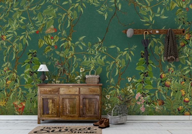 idea di pittura murale con motivi tropicali