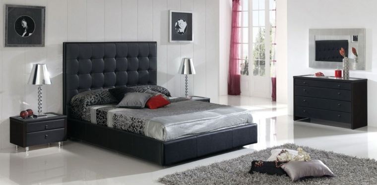 moderna-grigio-nero-rosso-adulto-decorazione-camera da letto