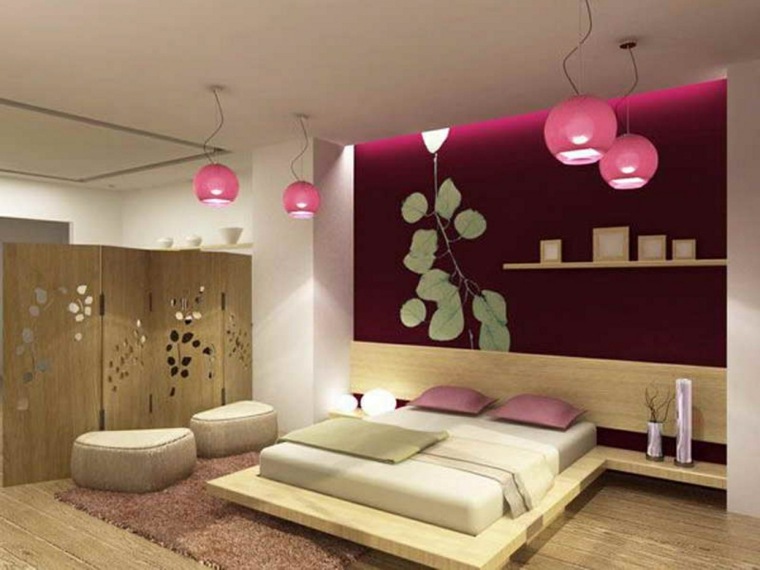 Ázsiai stílusú-modern-felnőtt-hálószoba-dekoráció