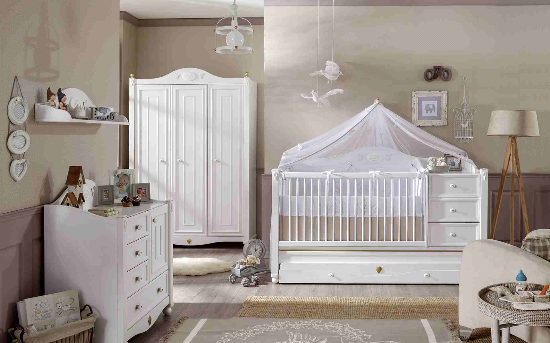 女の赤ちゃんの部屋の装飾のアイデアカーペットの床