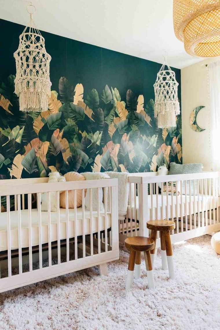 tropinis-tema-dekoracija-kūdikio kambarys