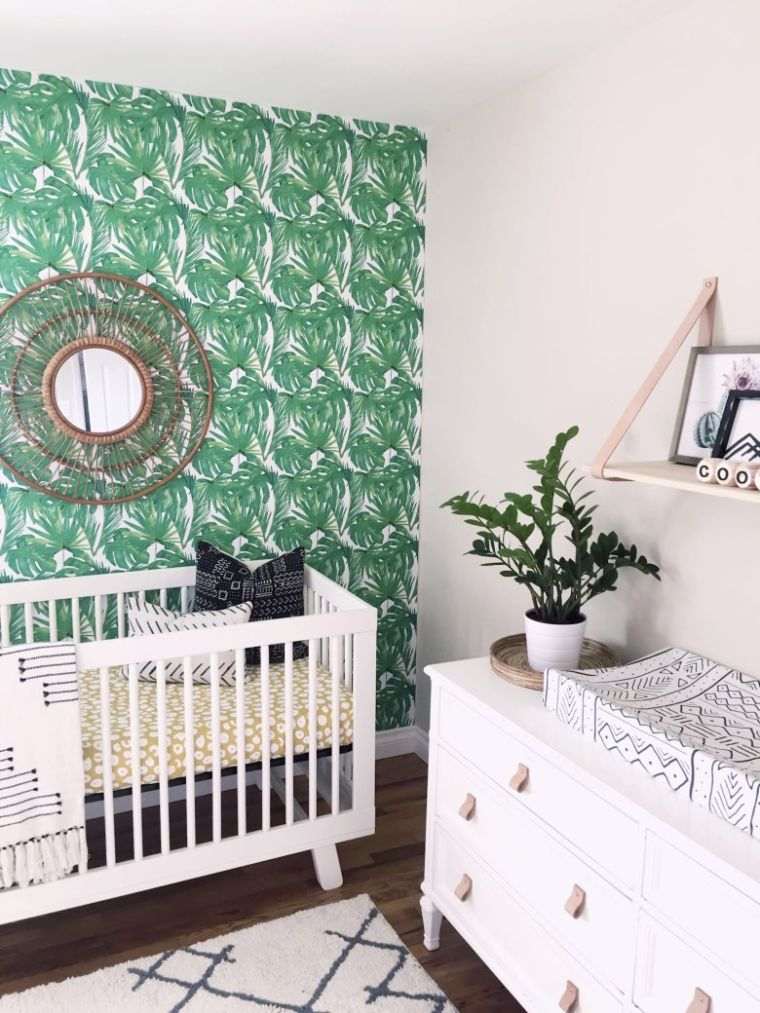 tropinis-tema-dekoracija-kūdikio kambarys