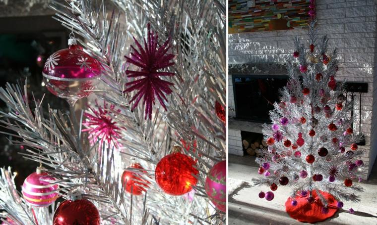 Decorazione dell'albero di Natale decorazione moderna giocattoli neve colori