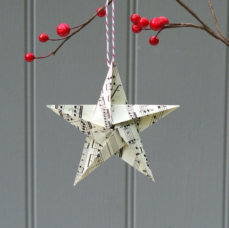 csillag papír karácsonyi dekoráció papír karácsonyfa dekoráció egyszerű ötlet készítése karácsonyi dekoráció