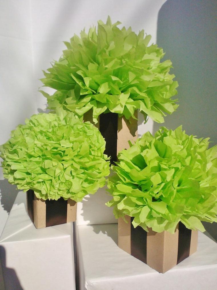 Karácsonyi díszek, hogy eredeti papír ötlet virágok zöld papír
