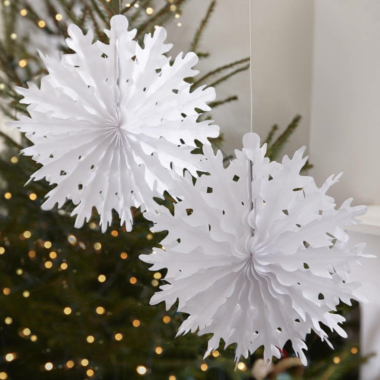 Karácsonyi papír dekoráció ötlet virágok deco gyártás