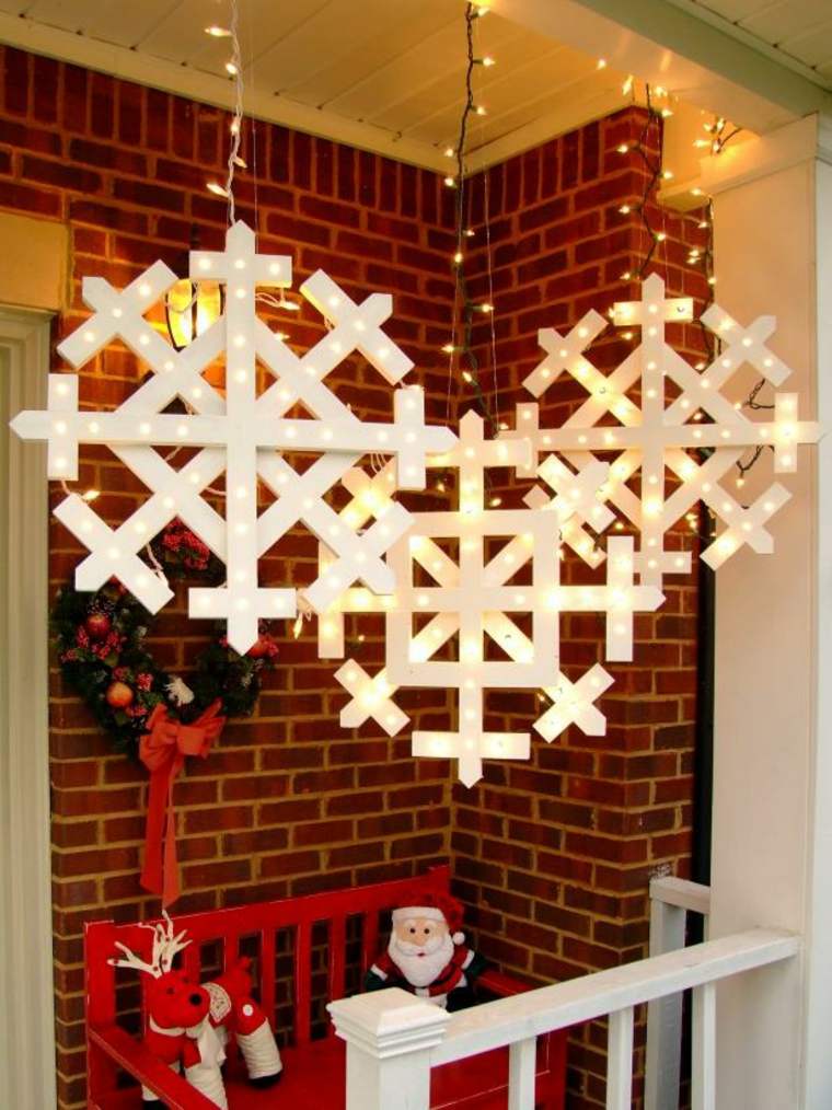originali Kalėdų dekoravimo idėja „pasidaryk pats“ medinė pakabos šviesa girlianda