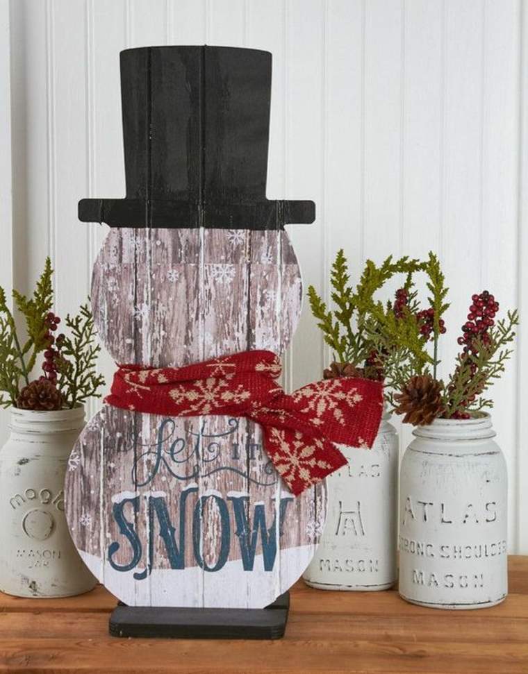 Kalėdų idėja papuošti namus sniego senis pasidaryk pats augalai papuoš kosmines vazas
