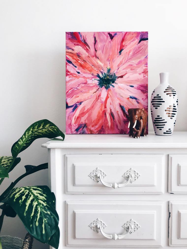 quadro con fiore per la decorazione primaverile del soggiorno