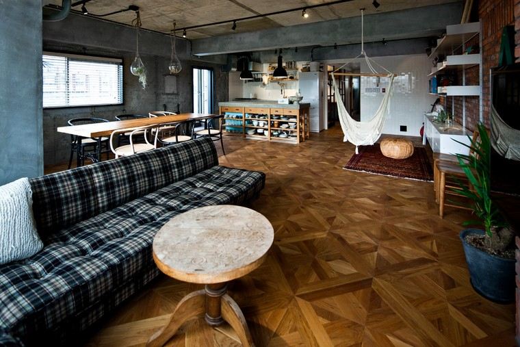 arredamento-soggiorno-in-legno-industriale-rustico