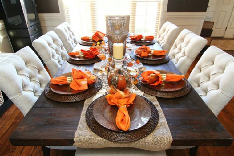 Decorare lo spazio idea tavolo da pranzo sala da pranzo in legno d'arancio