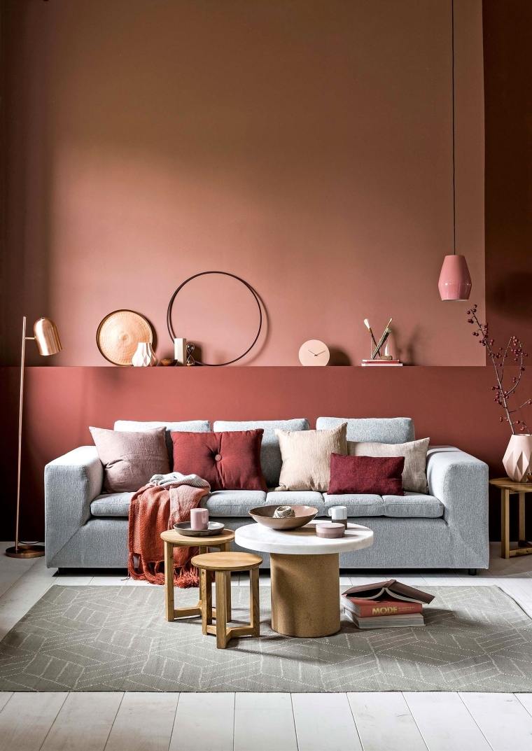 colori autunnali per un soggiorno dal design trendy