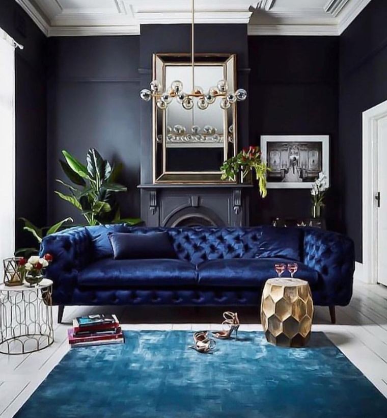 fekete fal luxus nappaliba