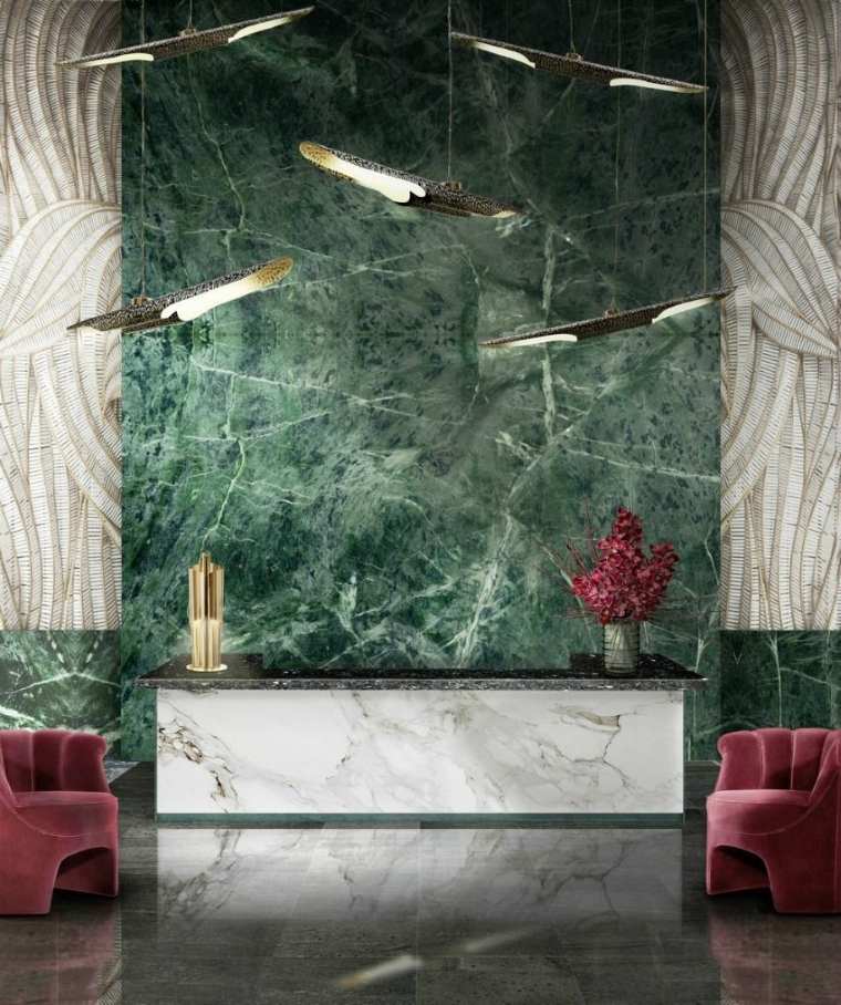 marmo verde per l'interior design