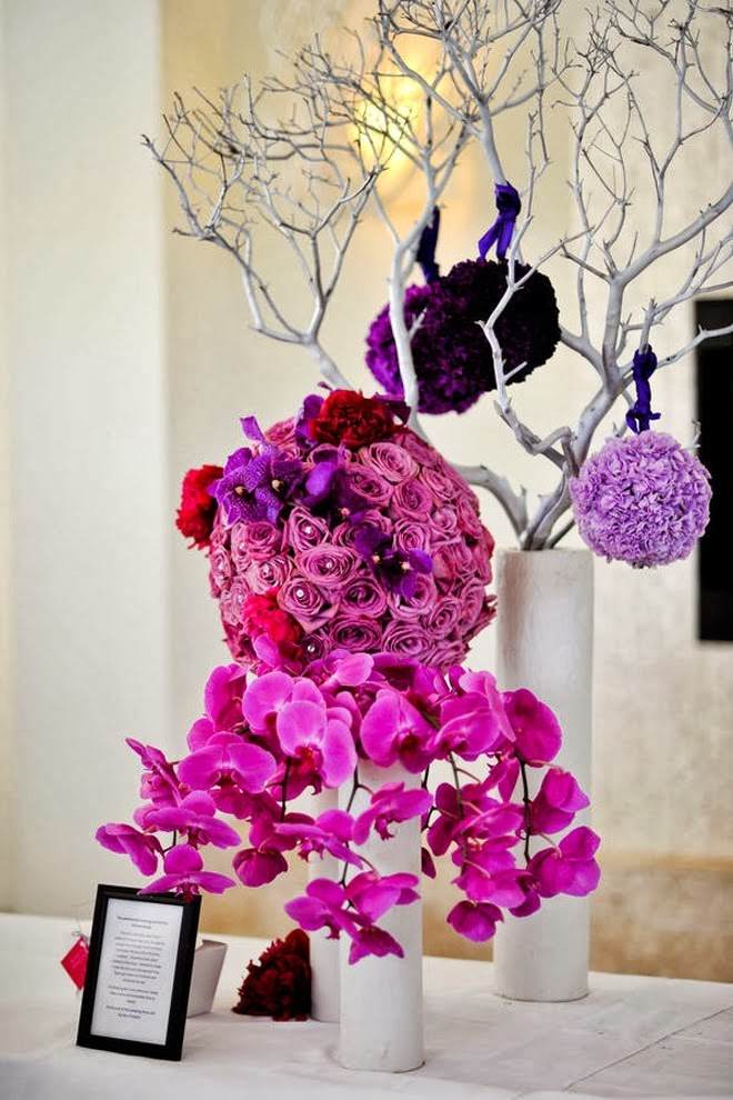 apdaila apvali puokštė rožės orchidėjos violetinė