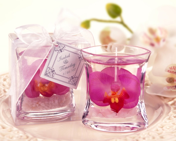 žvakės iš orchidėjų želė