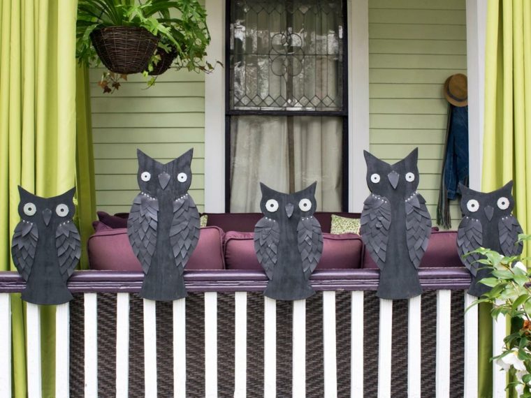 Owl deco idea papirna garnitura saksija saksija deco terasa