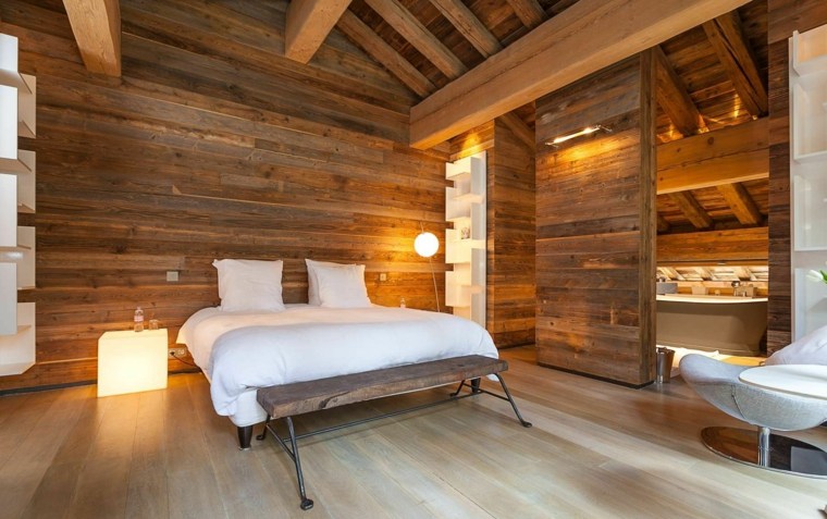 arredamento camera da letto di montagna design moderno