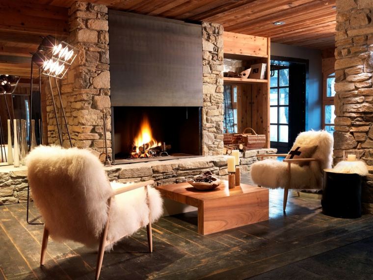 chalet deco montagna soggiorni moderni