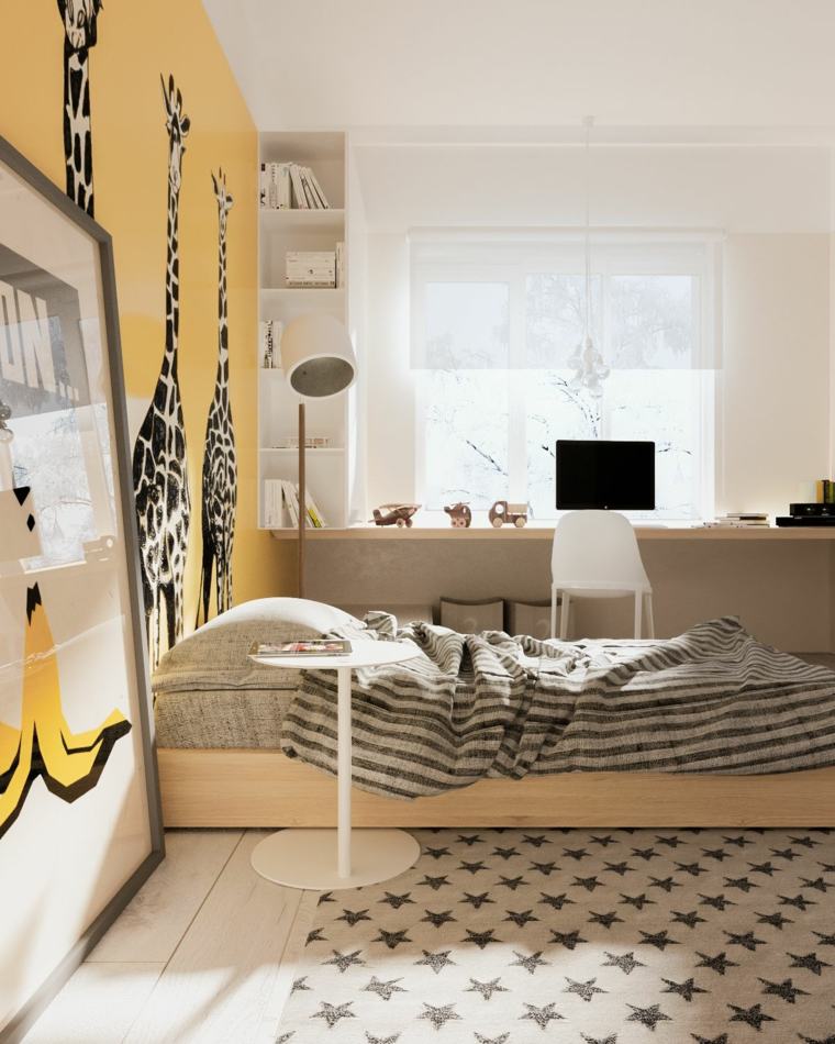 modern gyermek hálószoba dekorációs ágy