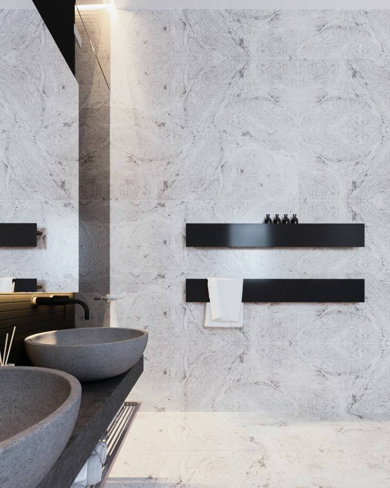 betono kriauklės dizaino vonios kambarys