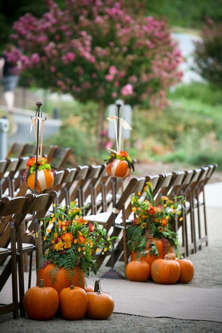 decorazione della sala del matrimonio autunnale fai da te