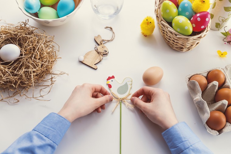 decorazione per tavola deco pasquale primavera fai da te