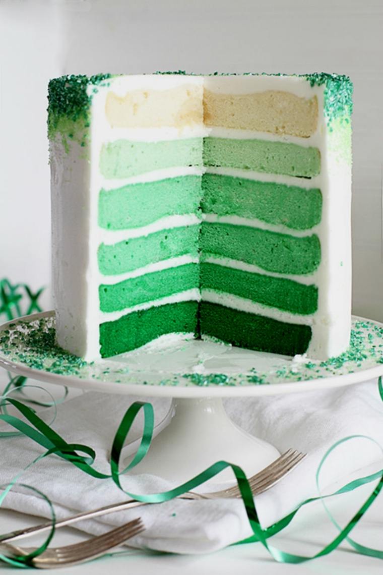 decorazione-saint-patrick-gateau-colore-verde-tutte-sfumature