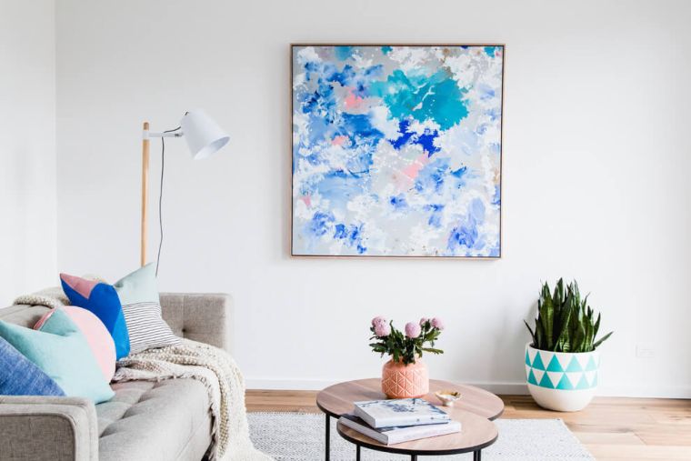 Decorazione del soggiorno scandinavo foto di interni moderni