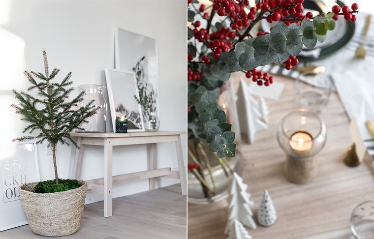 Idea per la decorazione dell'albero di Natale decorazione d'interni moderna