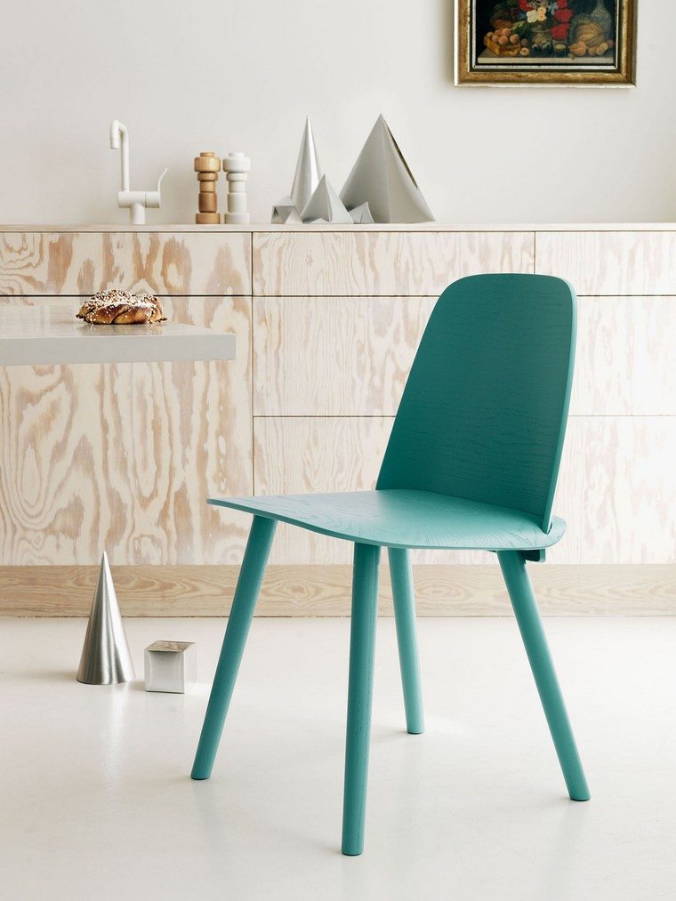 Decorazione scandinava mobili alla moda sedia in legno muuto design